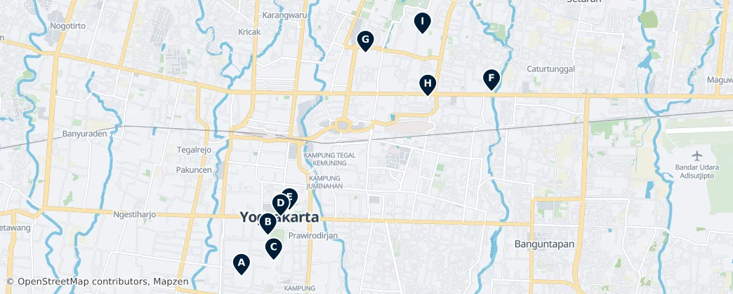Map of 욕야카르타