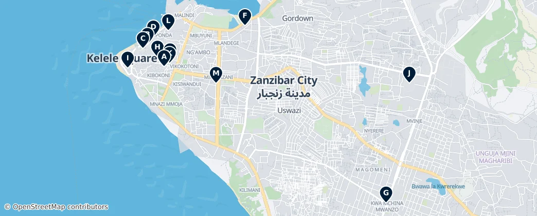 Map of 잔지바르