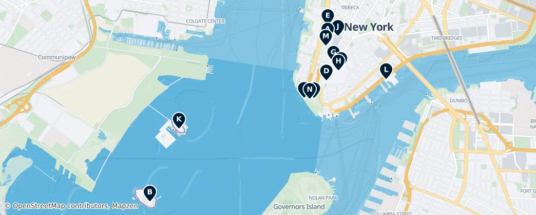 Map of Manhattan Community Board 1