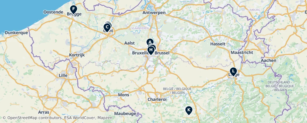 Map of Belgium