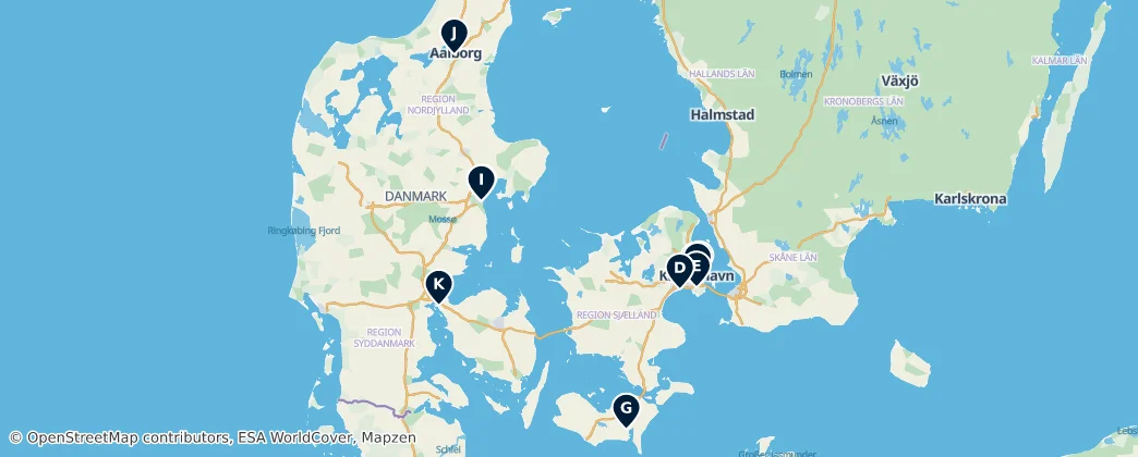 Map of Denmark