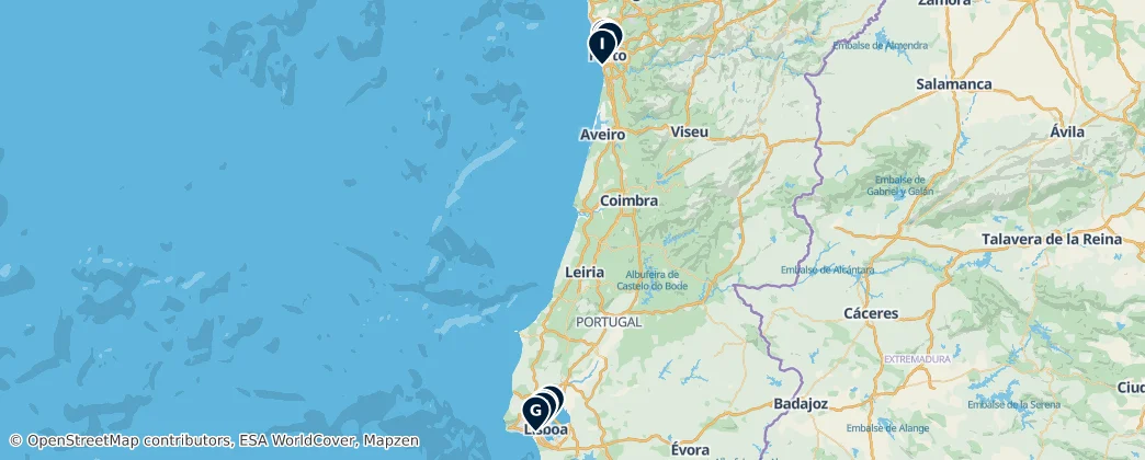 Map of Portugal