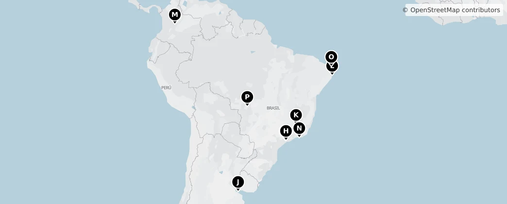 Map of South America