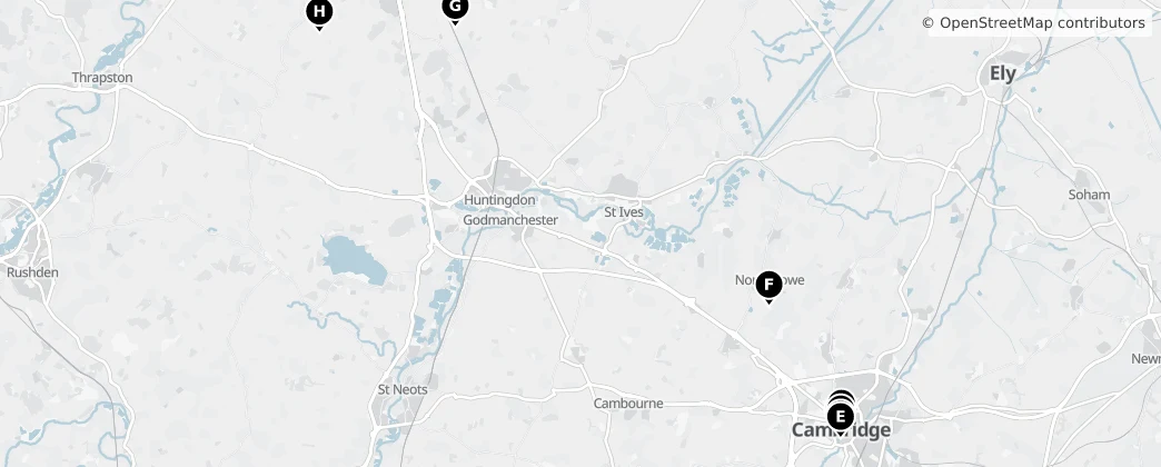 Map of Cambridgeshire