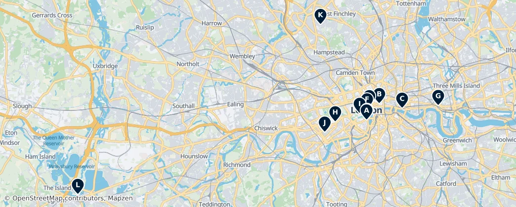 Map of Middlesex