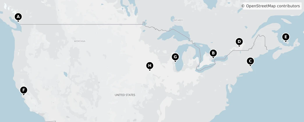 Map of North America