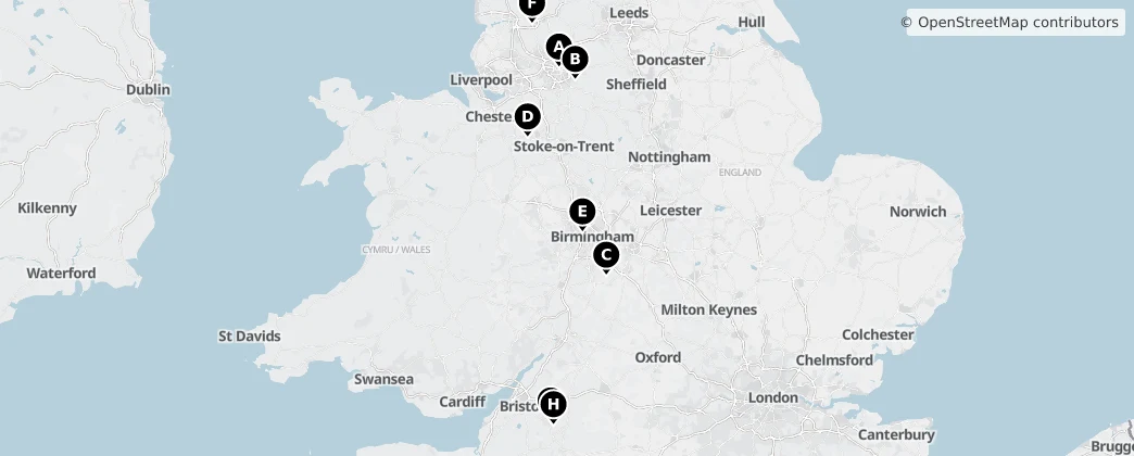 Map of England