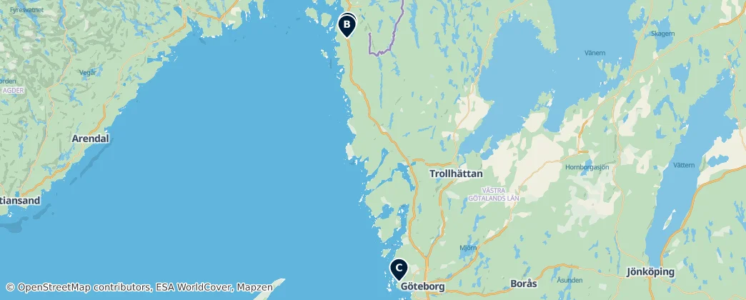 Map of Bohuslän