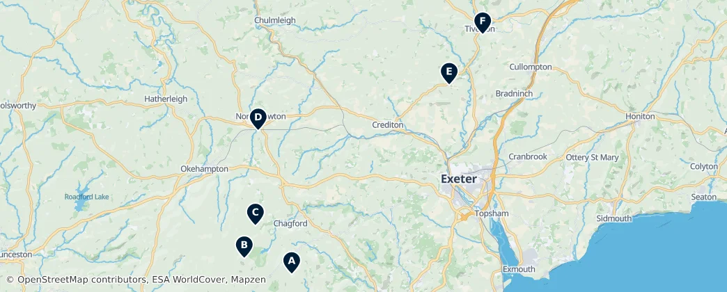 Map of Devon