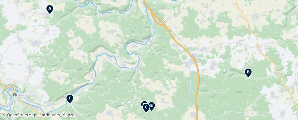 Map of Franconian Jura