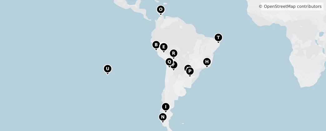Map of South America