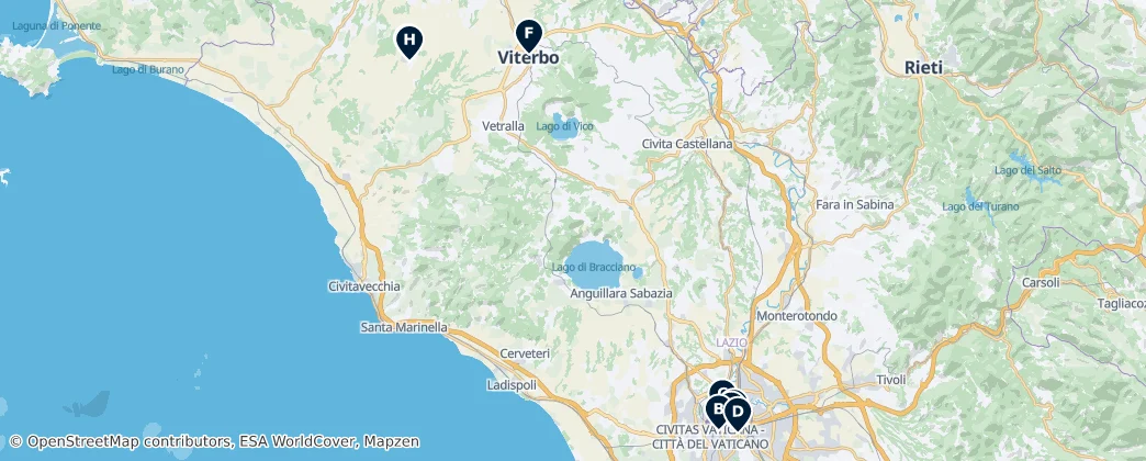 Map of Lazio