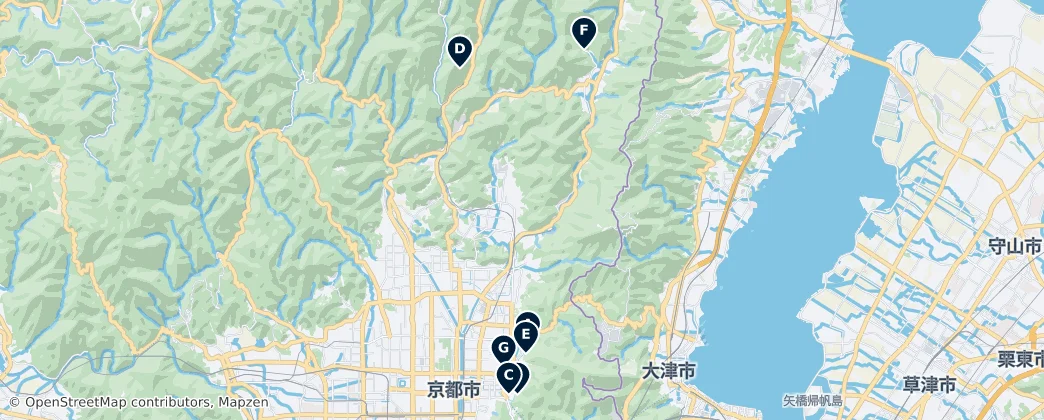 Map of Sakyo Ward