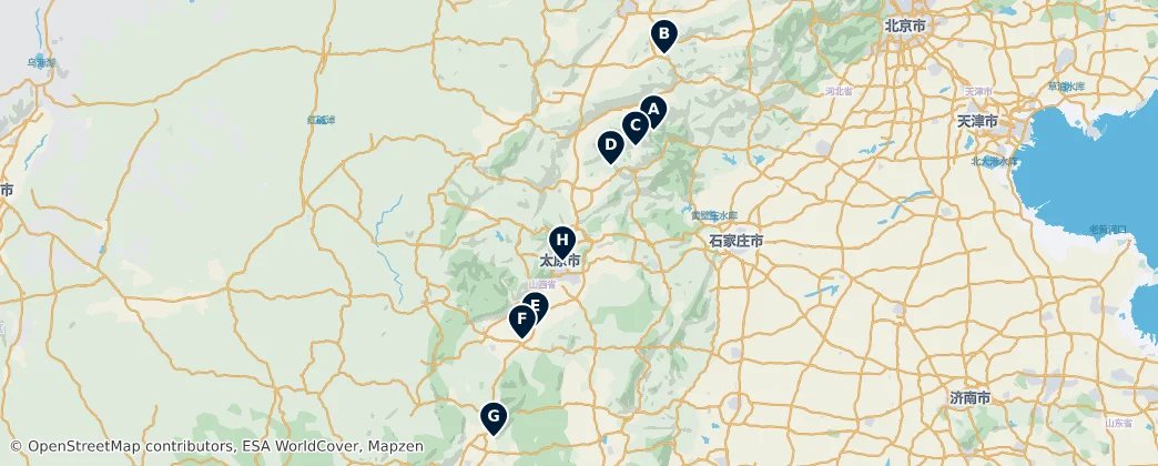 Map of Shanxi Province