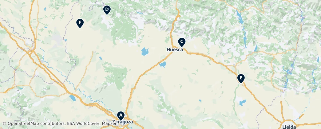 Map of Aragon