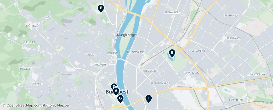 Map of Budapest