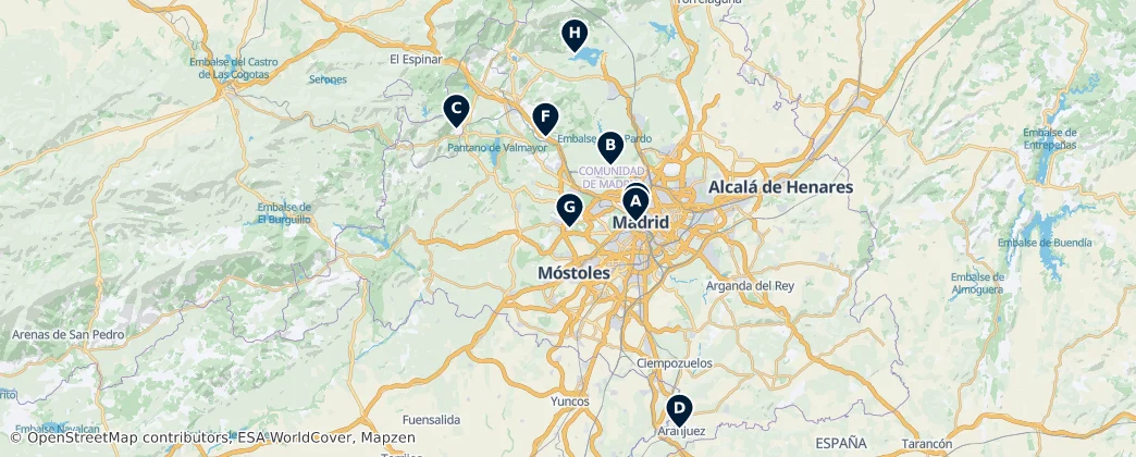 Map of Community of Madrid
