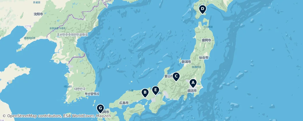 Map of 日本列島