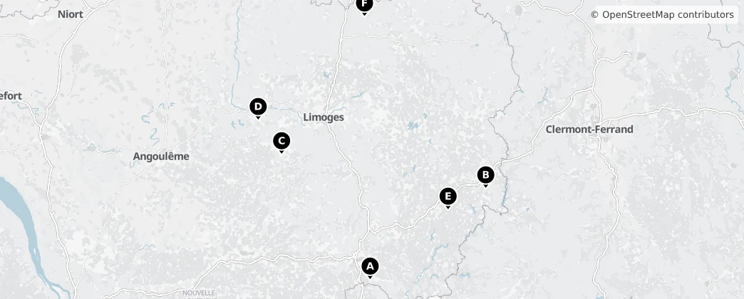 Map of Limousin