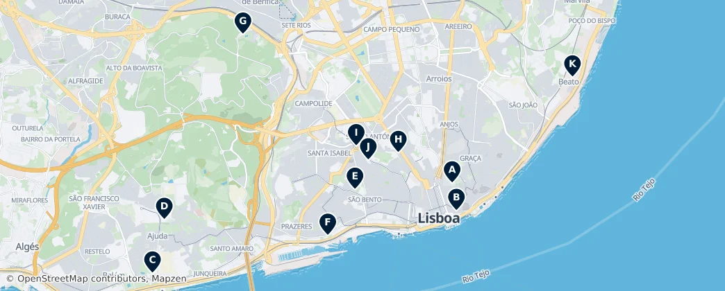 Map of Lisbon