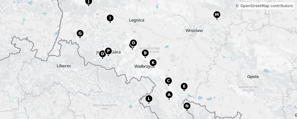 Map of Lower Silesian Voivodeship