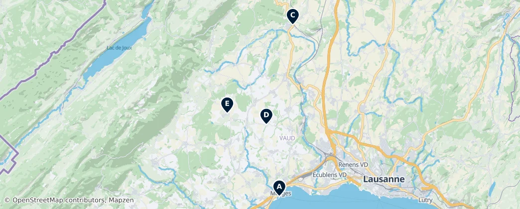 Map of Morges District