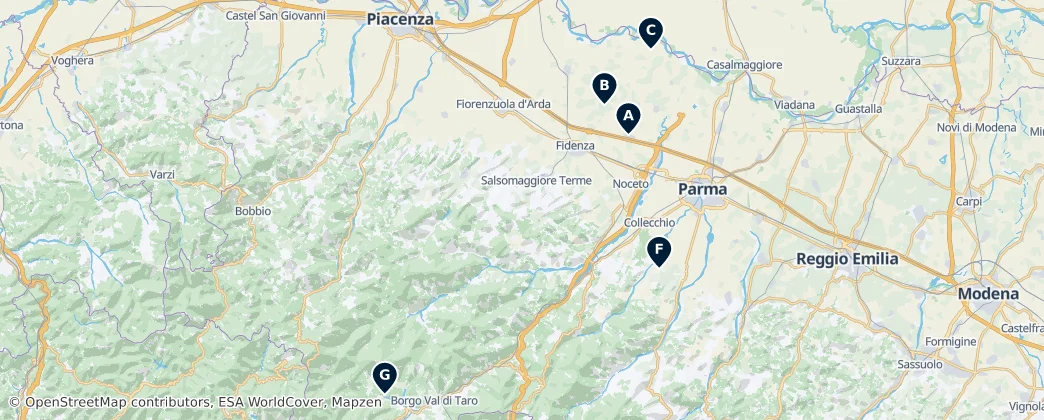 Map of Parma