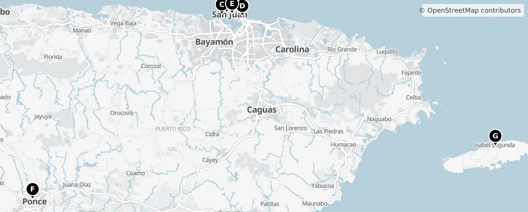 Map of Puerto Rico