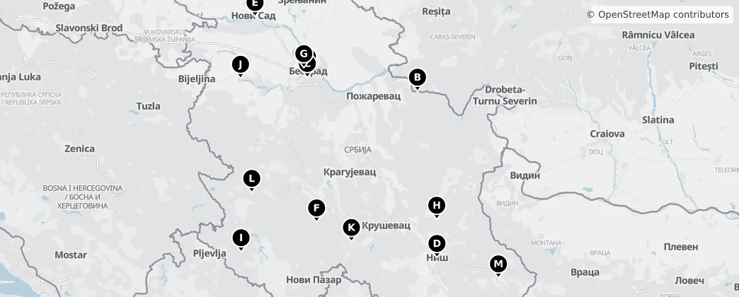 Map of Serbia