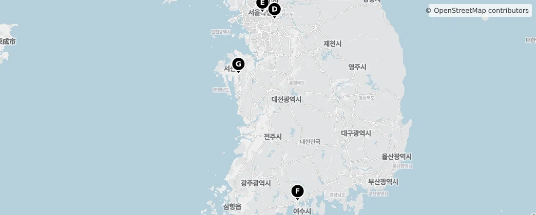 Map of South Korea