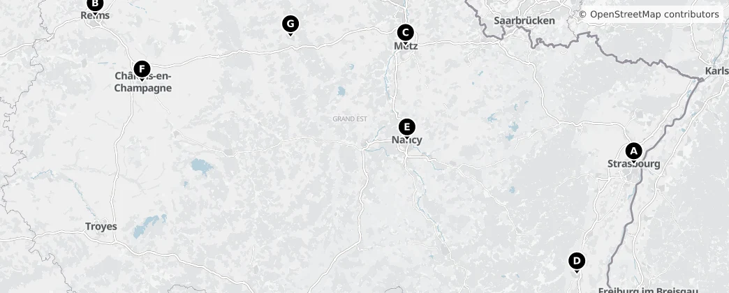 Map of Grand Est