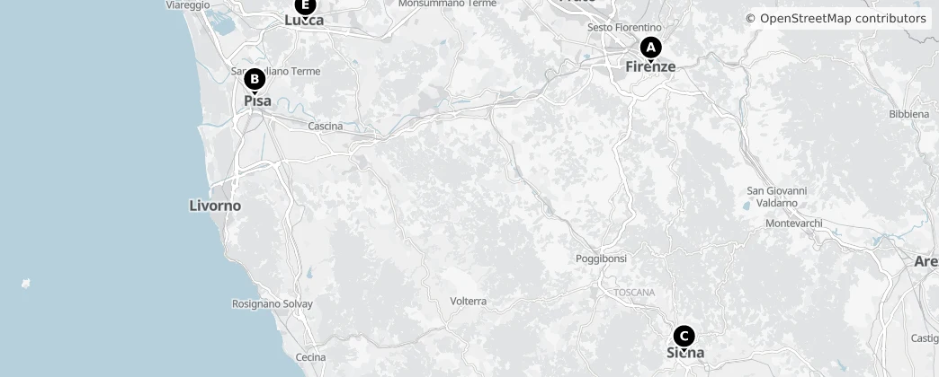 Map of Tuscany