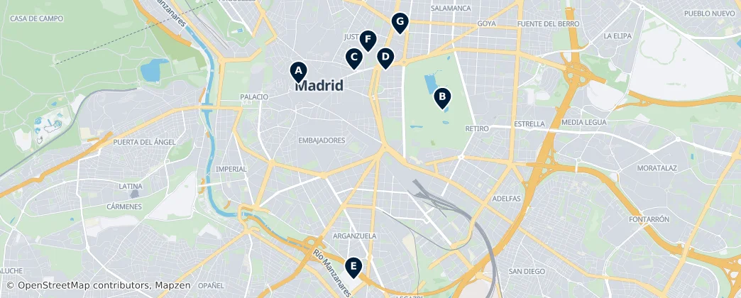 Map of Madrid