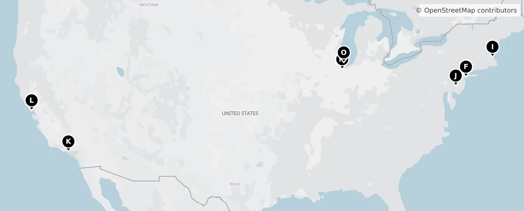 Map of North America