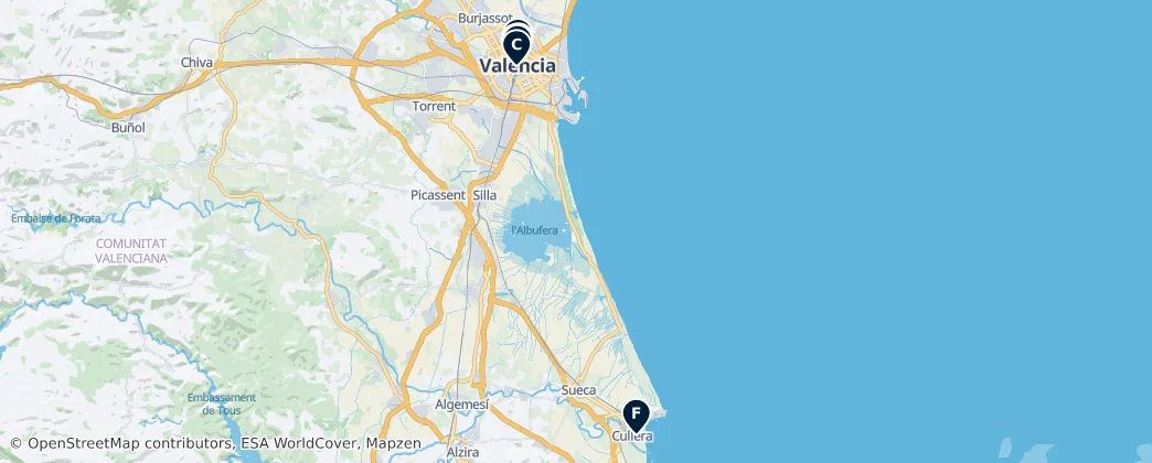 Map of Valencia