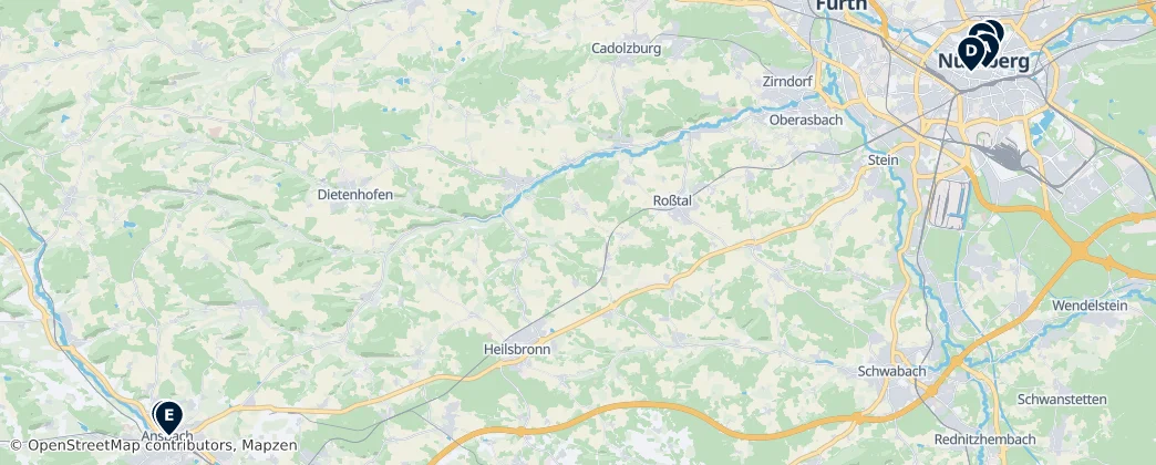 Map of Middle Franconia