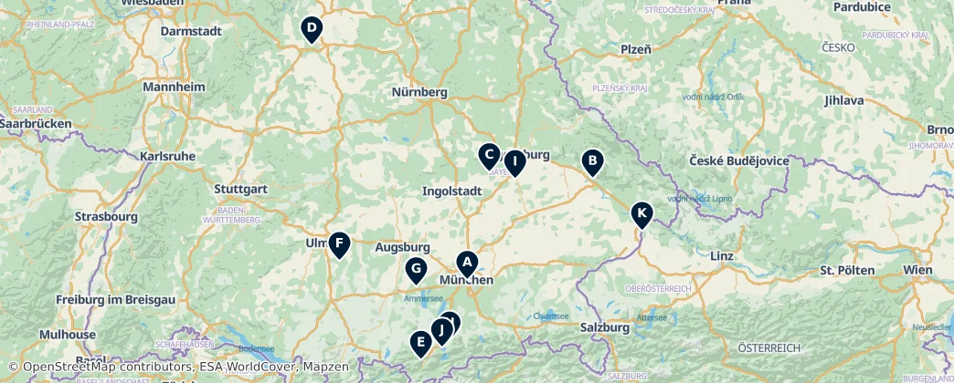 Map of Bavaria
