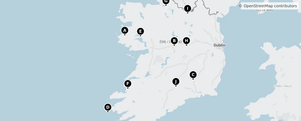 Map of Ireland