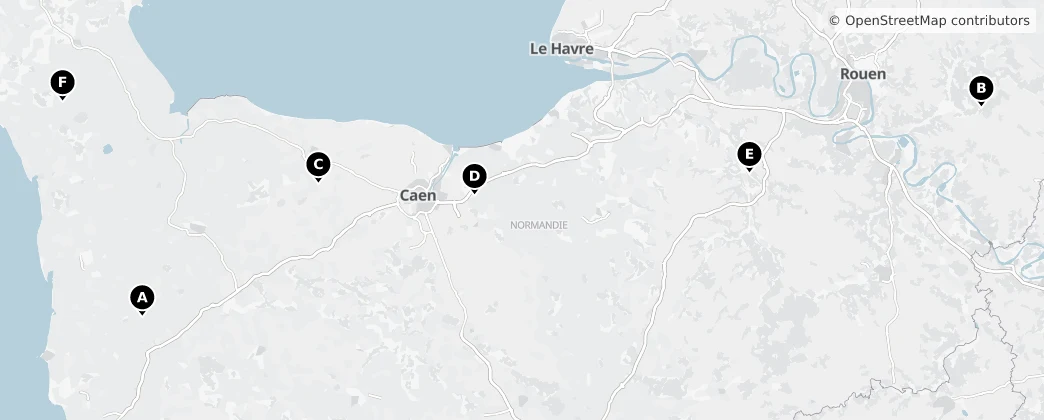 Map of Normandy