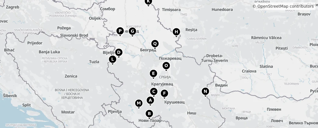 Map of Serbia