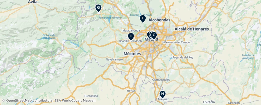 Map of Community of Madrid