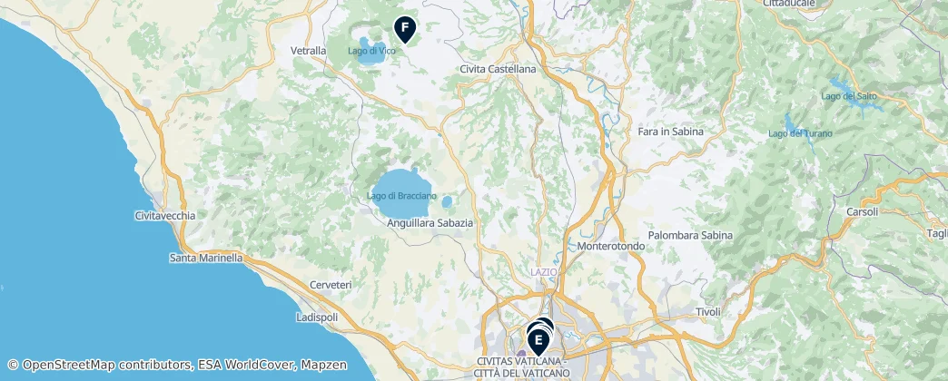 Map of Lazio
