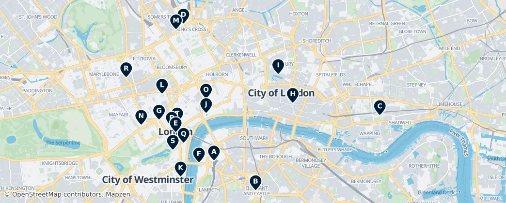 Map of City of London