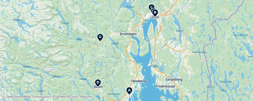 Map of East Land