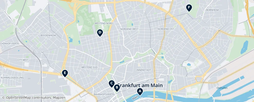 Map of Frankfurt