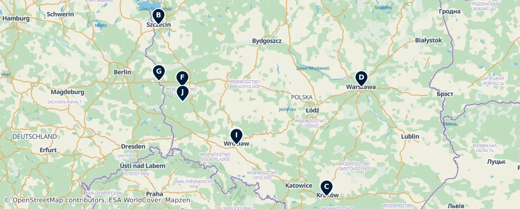 Map of Poland