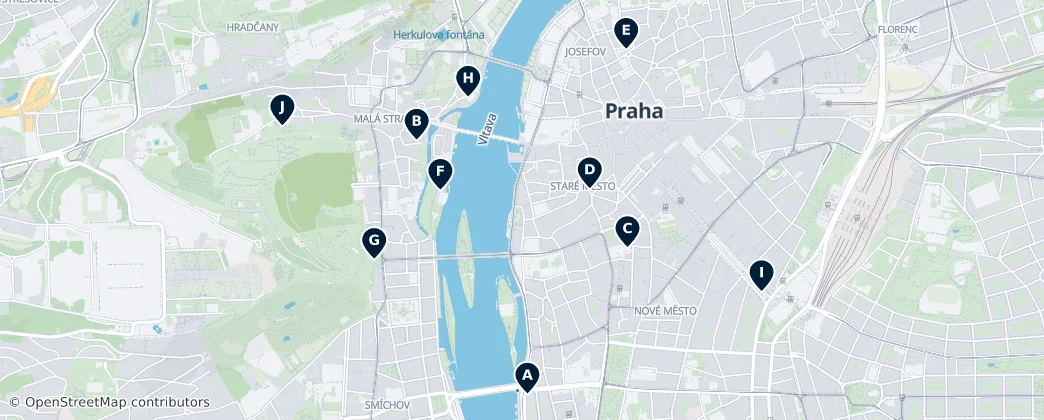 Map of Prague