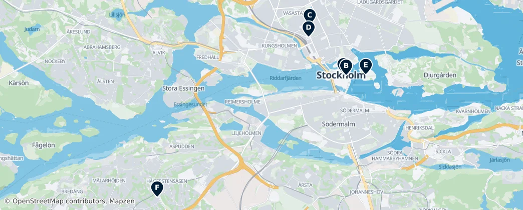 Map of Stockholm Municipality