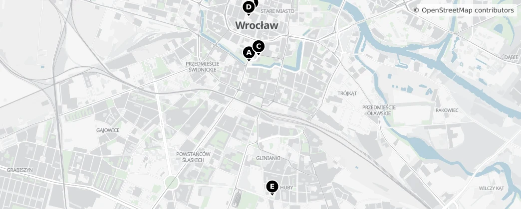 Map of Wrocław