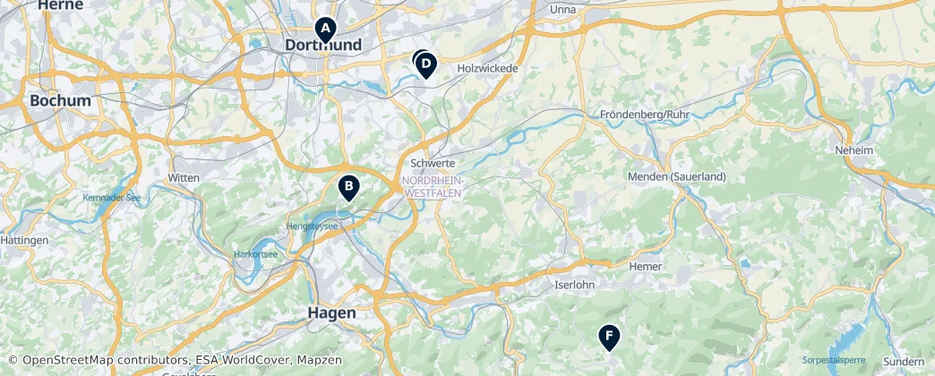 Map of Arnsberg